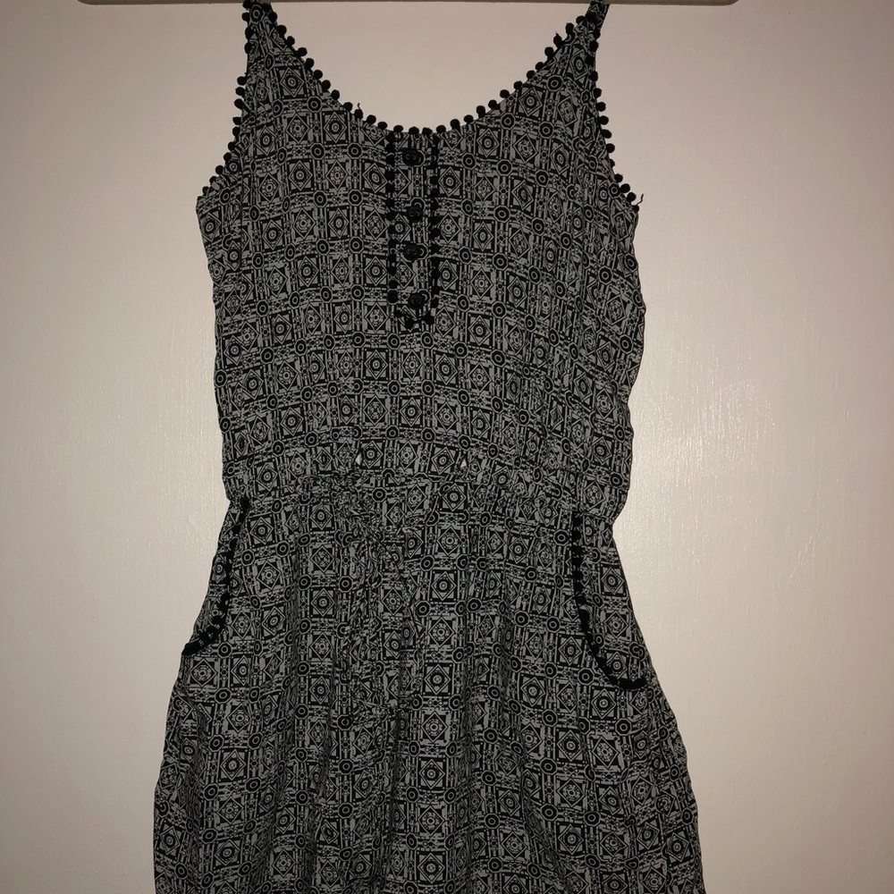 Black and white romper